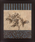 Blue Tranquility Bloom - 28" x 34" Framed Wall Art - Beige