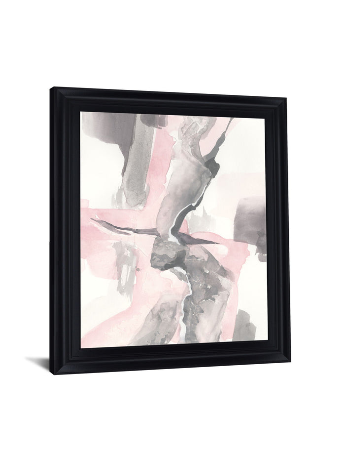Blush Drift - 28" x 34" Framed Wall Art - Gray