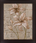 Blush Petals - 28" x 34" Framed Wall Art - Beige