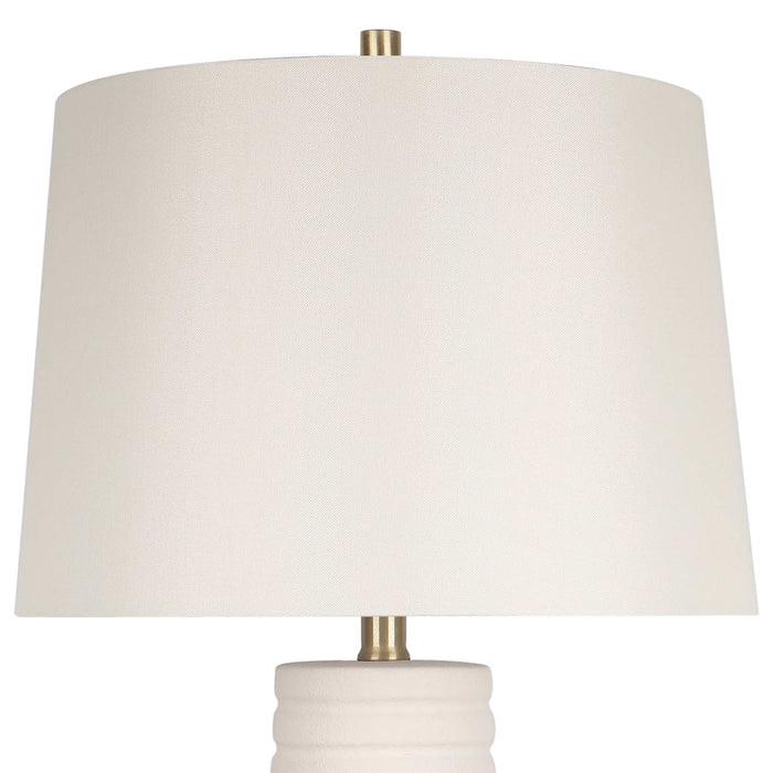 "Calming Flow" Ceramic Table Lamp (Set of 2) - Textured White