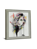 Chromatic Muse - 28" x 34" Framed Wall Art - Gray