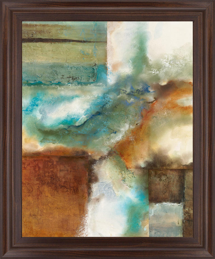 Copper Mist - 28" x 34" Framed Wall Art - Blue