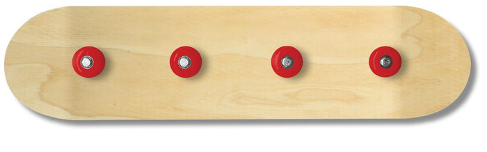 Crimson Wheels Board - 8" x 31" Wall Mounted Coat Rack - Beige