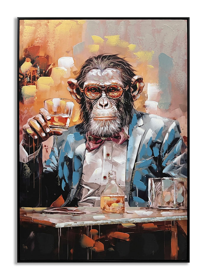 Dapper Toast - Framed Wall Art - Brown