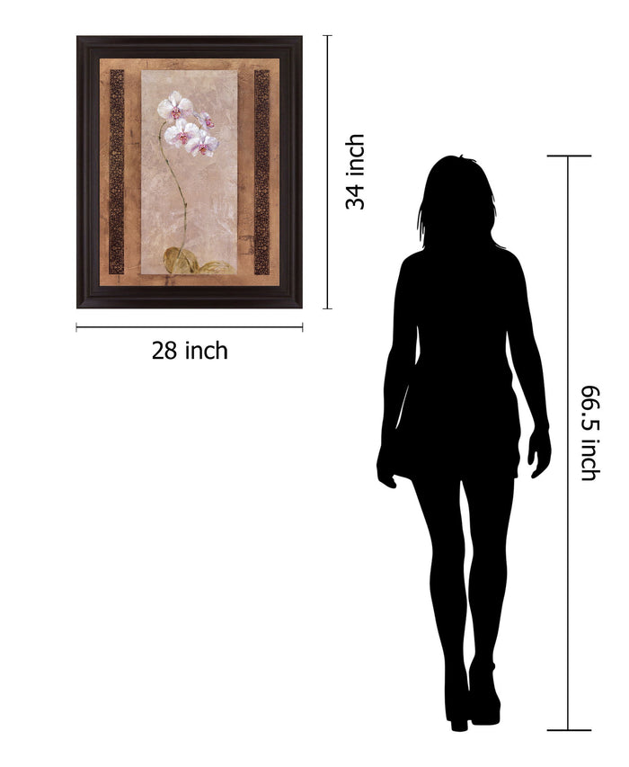 Delicate Stem - 28" x 34" Framed Wall Art - Beige