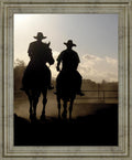 Dust Trail Sundown - 28" x 34" Framed Wall Art - Beige