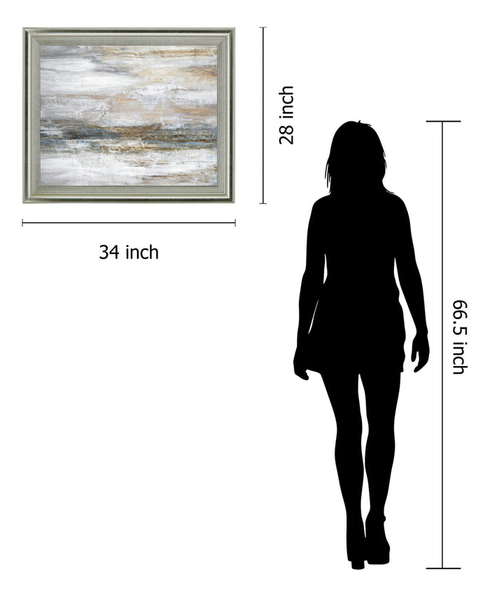 Dusty Drift - 28" x 34" Framed Wall Art - Gray