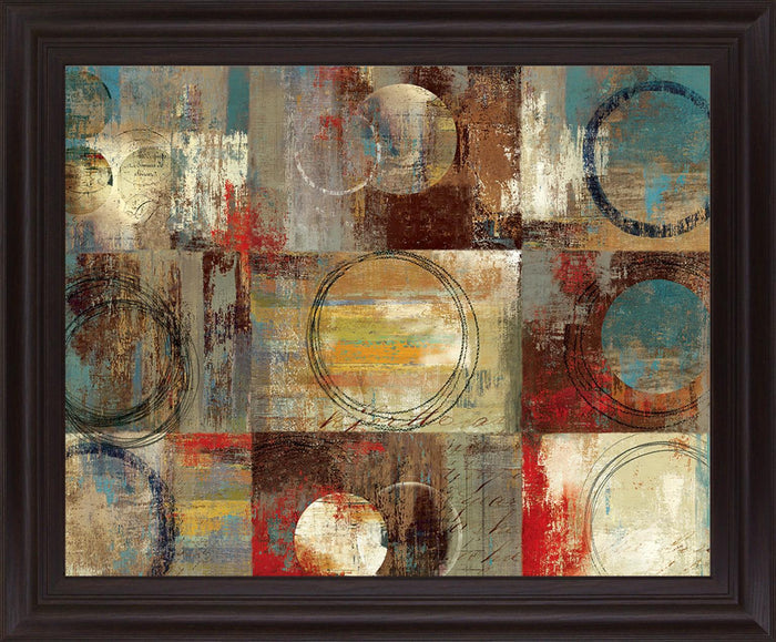 Eclipsed Mosaic - 28" x 34" Framed Wall Art - Dark Brown