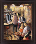 Evening Rendezvous - 28" x 34" Framed Wall Art - Dark Brown
