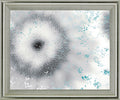 Frosted Petal Burst - 28" x 34" Framed Wall Art - Gray