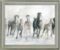 Galloping Mist - 28" x 34" Framed Wall Art - Gray