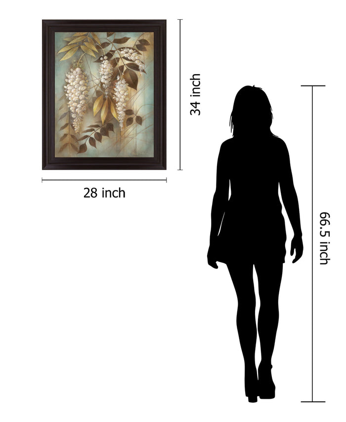 Golden Cascade - 28" x 34" Framed Wall Art - Beige