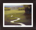 Golden Meadow Path - 28" x 34" Framed Wall Art - Green
