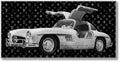 Gullwing Sparkle - 32" x 63" Framed Wall Art - Black