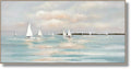 Harbor Drift - 28" x 55" Framed Wall Art - Light Blue