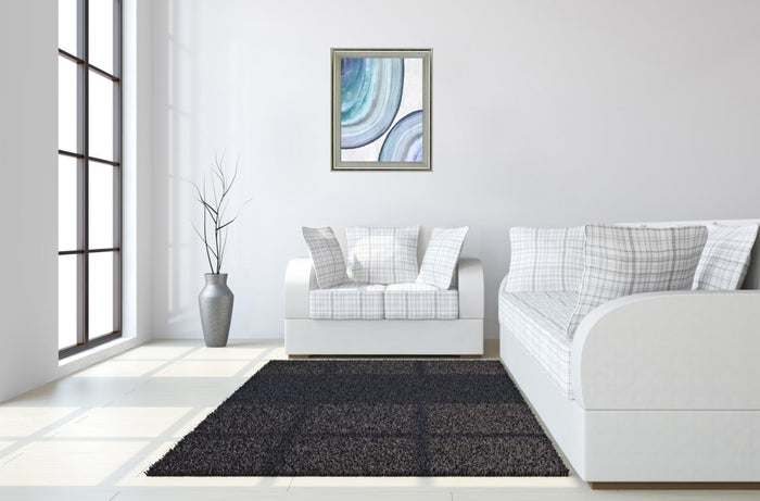 Icy Vortex - 28" x 34" Framed Wall Art - Blue