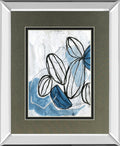 Lanterns I By June Erica Vess, Mirrored Frame - Blue