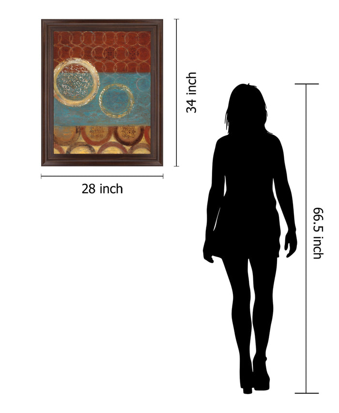 Medallion Mosaic - 28" x 34" Framed Wall Art - Blue