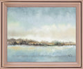 Mist Over Water - 28" x 34" Framed Wall Art - Light Blue