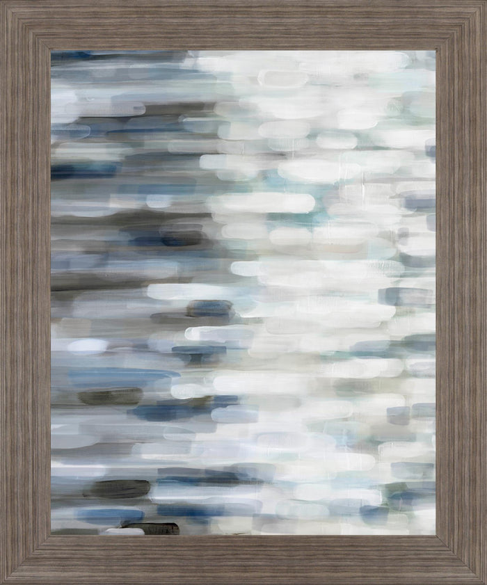 Misty Tidescape - 28" x 34" Framed Wall Art - Gray