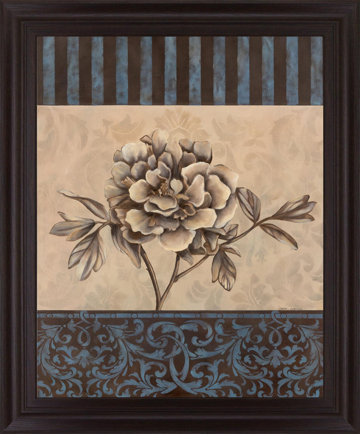 Muted Blossom Harmony - 28" x 34" Framed Wall Art - Beige