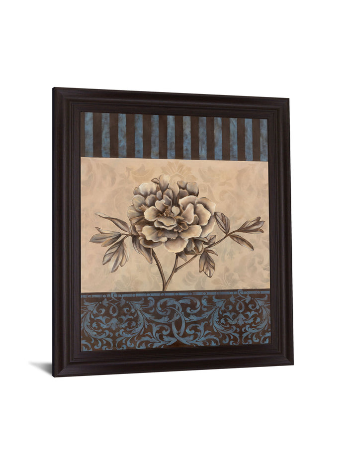 Muted Blossom Harmony - 28" x 34" Framed Wall Art - Beige