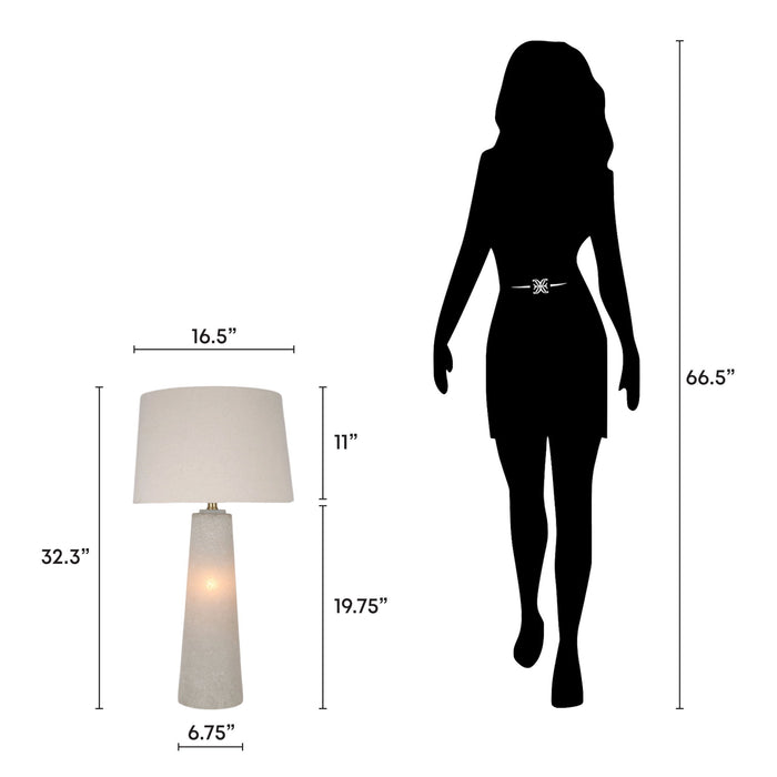 Mystic Frost Glass Table Lamp With Night Light (Set of 2) - Frosted Glass / Frosted Crystal