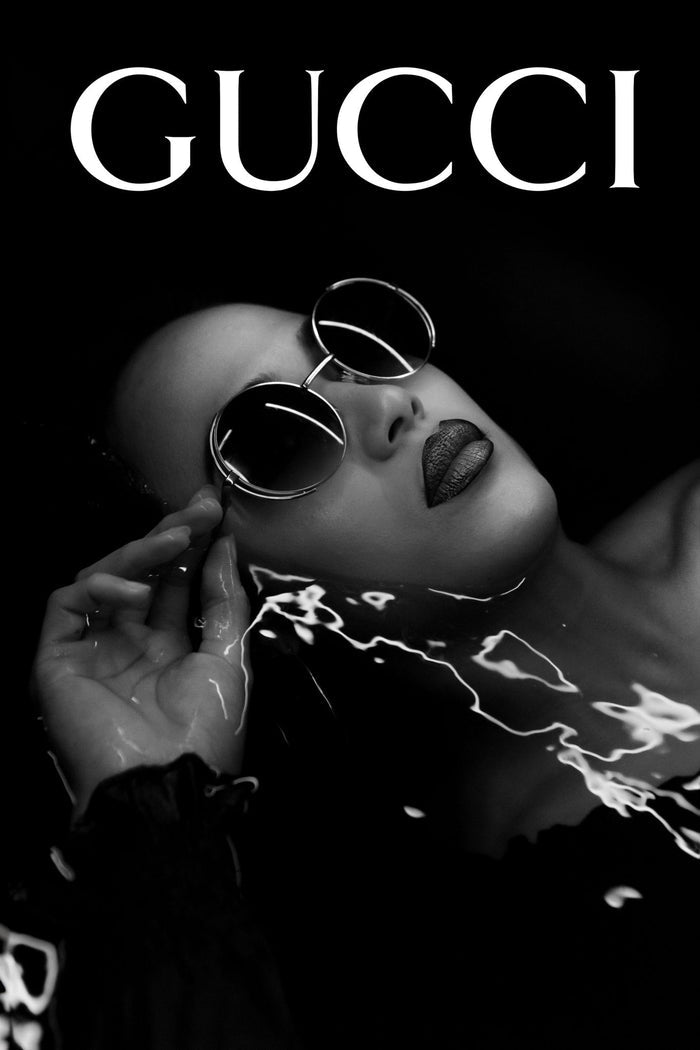 Noir Reflections - 32" x 48" Framed Wall Art - Black