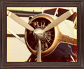 Nostalgic Aviator - 28" x 34" Framed Wall Art - Dark Brown