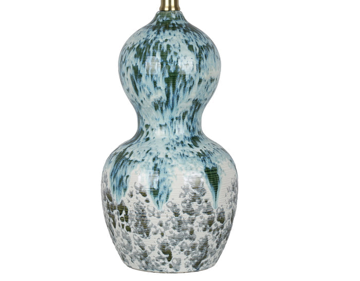 Oceanic Drift Ceramic Table Lamp (Set of 2) - Blue Drip Reactive Glaze