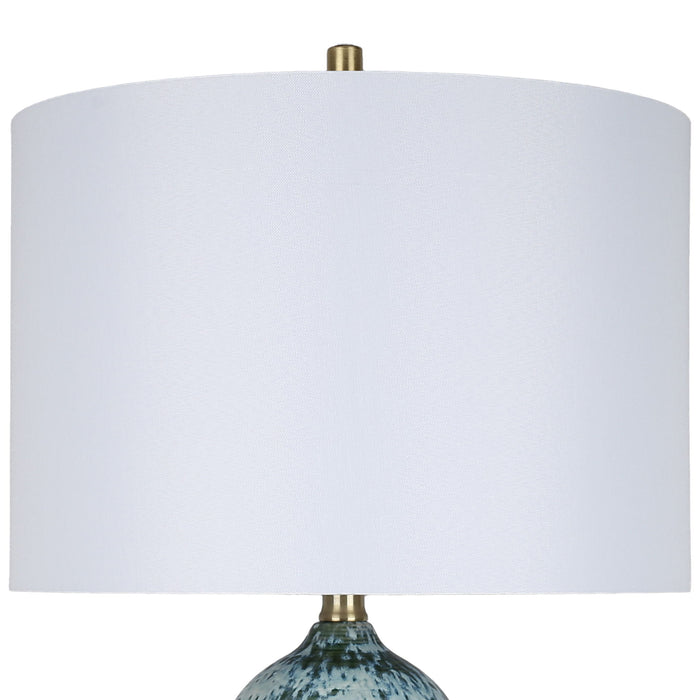 Oceanic Drift Ceramic Table Lamp (Set of 2) - Blue Drip Reactive Glaze