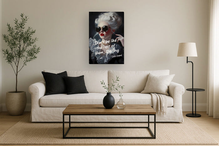 Opulent Muse - 24" x 36" Framed Wall Art - Black
