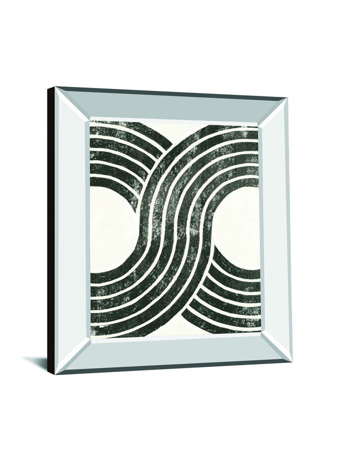 Over The Rainbow BW II By Moira Hershey - Mirror Framed Print Wall Art - Dark Gray
