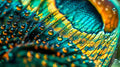 Peacock Droplets - Blue