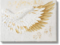 Radiant Feathered Uplift - 35" x 47" Framed Wall Art - White