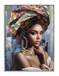 Radiant Muse - 40" x 30" Framed Wall Art - Blue