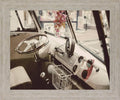 Retro Roadway Charm - 28" x 34" Framed Wall Art - Beige