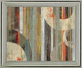 Retro Zenith - 28" x 34" Framed Wall Art - Light Brown