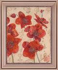 Ruby Petal Dance - 28" x 34" Framed Wall Art - Red