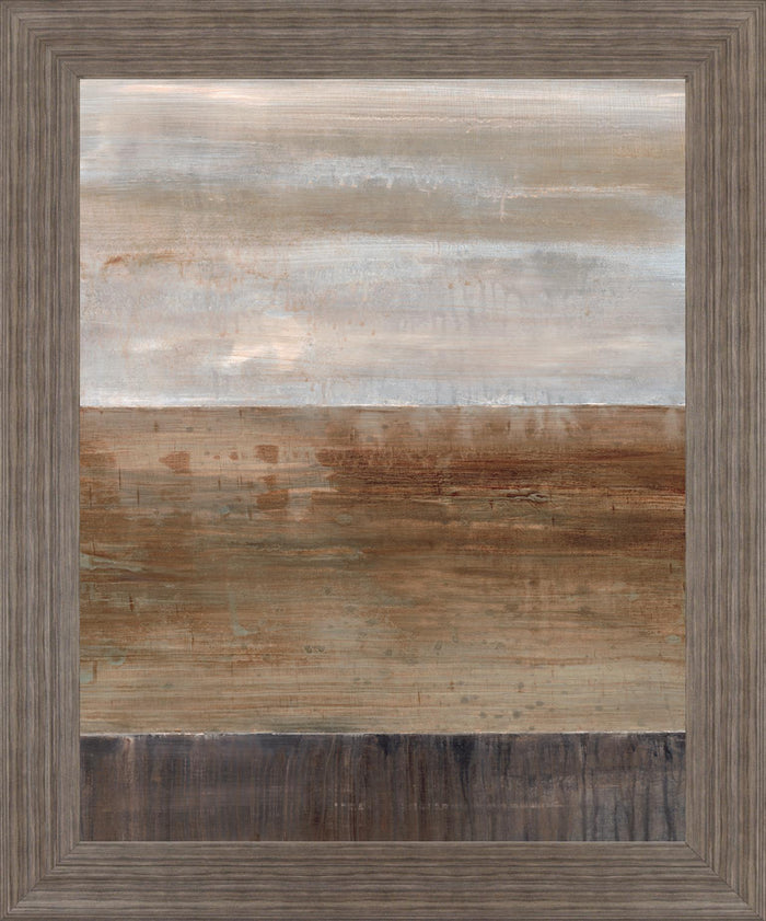 Rustic Horizon - 28" x 34" Framed Wall Art - Light Brown