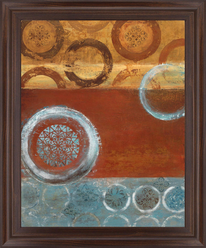 Rustic Orbit - 28" x 34" Framed Wall Art - Orange