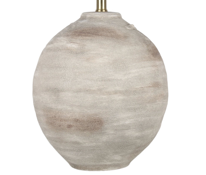 Rustic Sphere Ceramic Table Lamp (Set of 2) - Natural Bisque