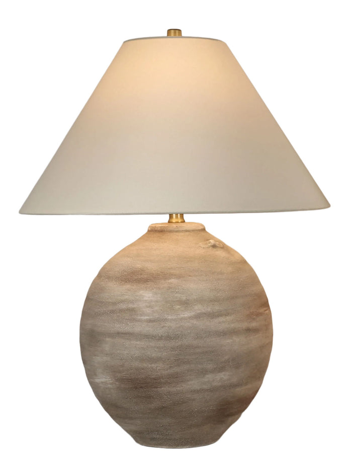 Rustic Sphere Ceramic Table Lamp (Set of 2) - Natural Bisque