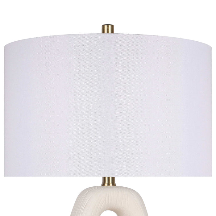 "Serenity Loop" Ceramic Table Lamp (Set of 2) - Textured White