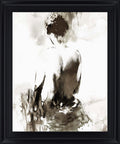 Shadowed Muse - 28" x 34" Framed Wall Art - Gray