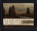 Shadowed Pinescape - 28" x 34" Framed Wall Art - Dark Brown