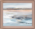 Shoreline Mist - 28" x 34" Framed Wall Art - Light Blue