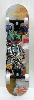 Skateboard - Graffiti Bear White - Gray