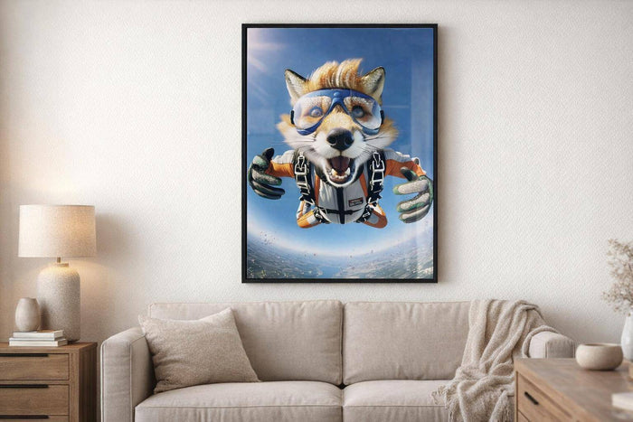 Skybound Pals I Gloss Canvas With Rocks In Frame - Blue / Orange