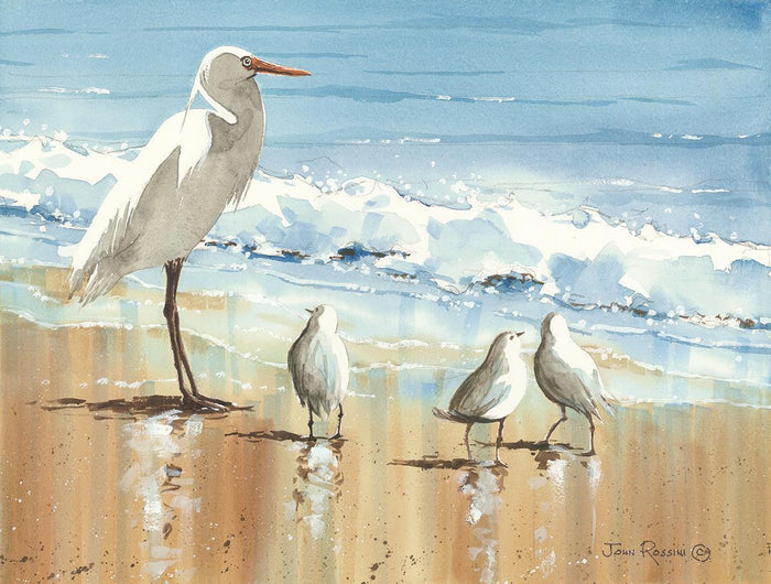 Small - His Entourage By John Rossini - Light Blue